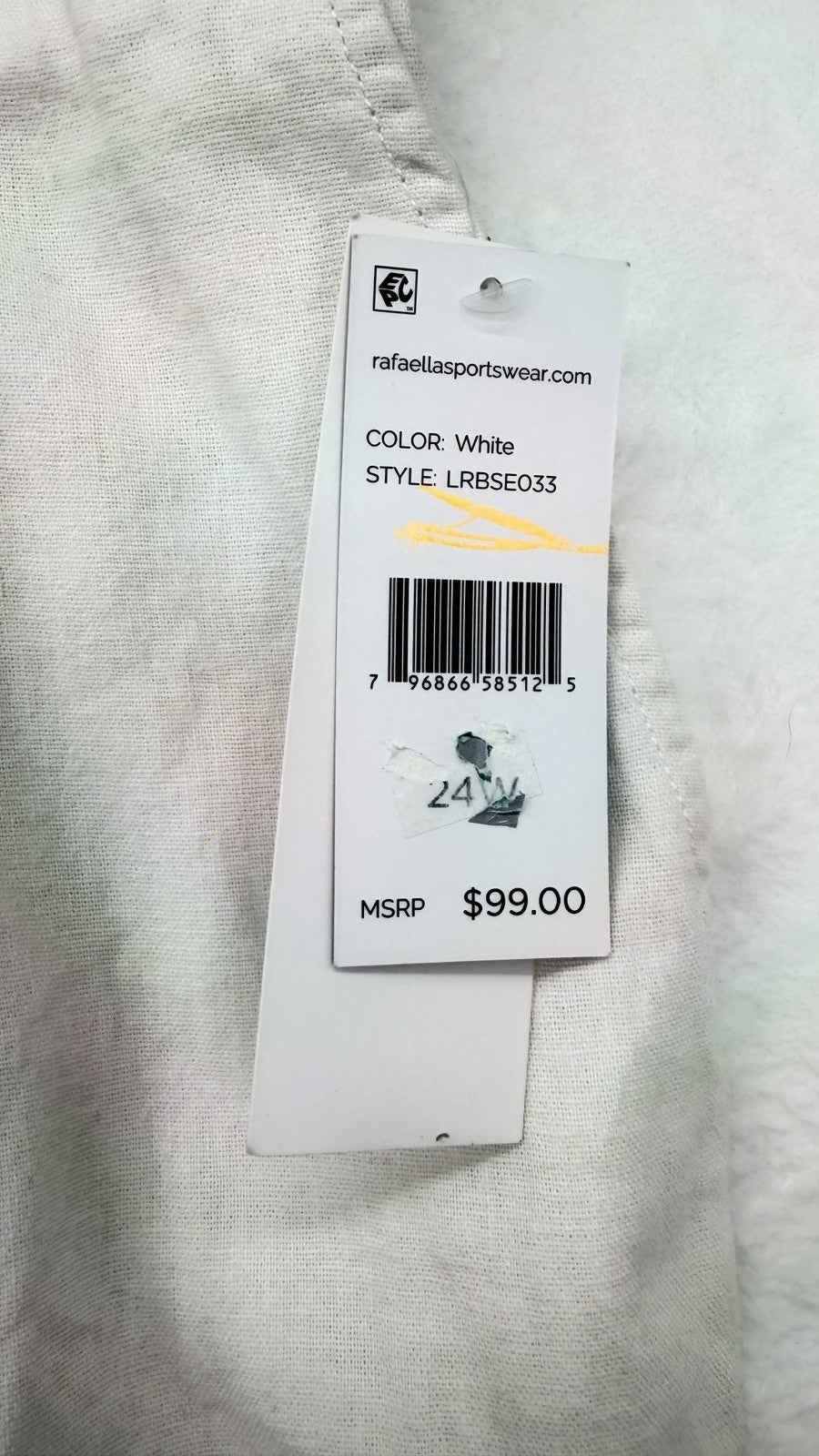 Rafaella Wide Leg Linen Blend Pants 24W White Plus Size Womens