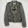 BB Dakota Steve Madden Moto Jacket XXL Faux Suede Olive Green Womens