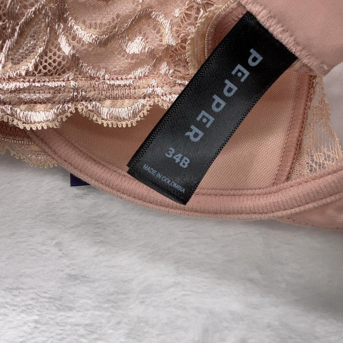 Pepper Laidback Bra 34B Womens Lot 2 Sienna Rose Lace Trim Laid Back New NWT