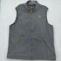 LL Bean Classic Zip Fleece Vest Large Mens Gray Full Zip Mock Neck