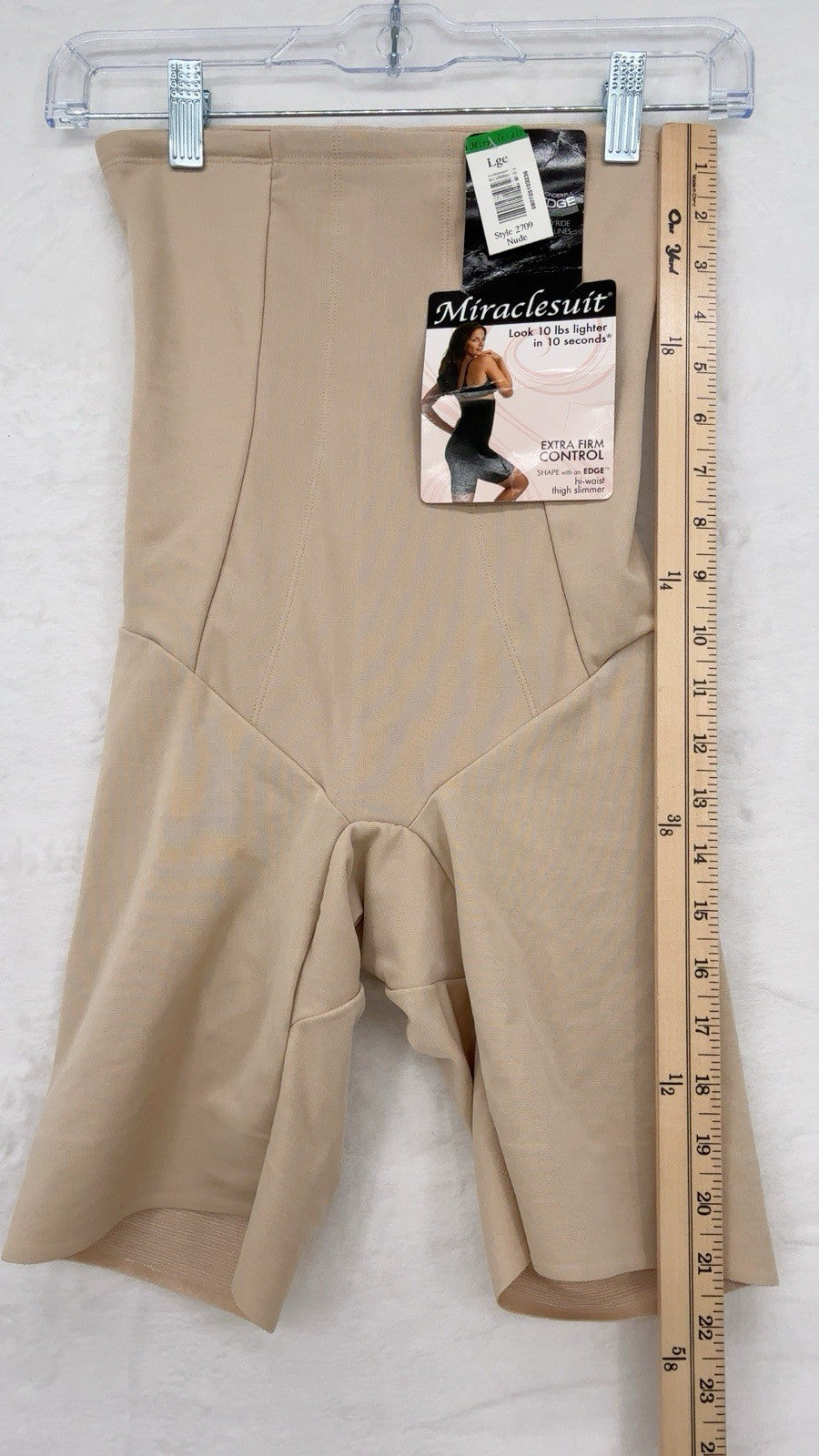 Miraclesuit Shapewear Large 2709 Extra Firm High Waist Thigh Slimmer Beige New