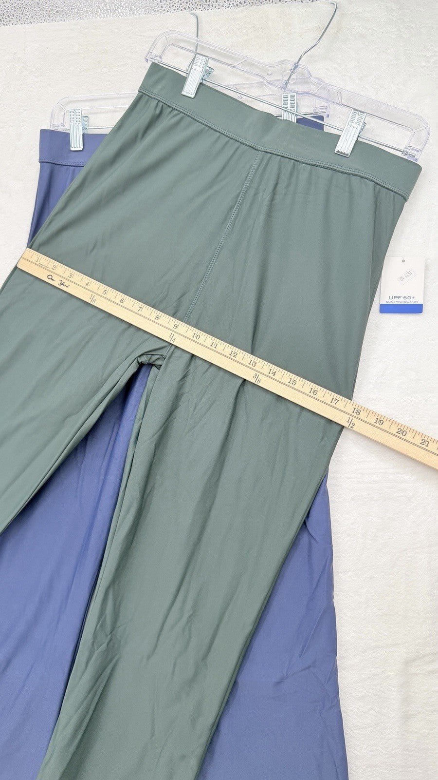 Womens Sun Protection Pants Small Pull On Flare Blue Green Lot UPF 50+ New NWT