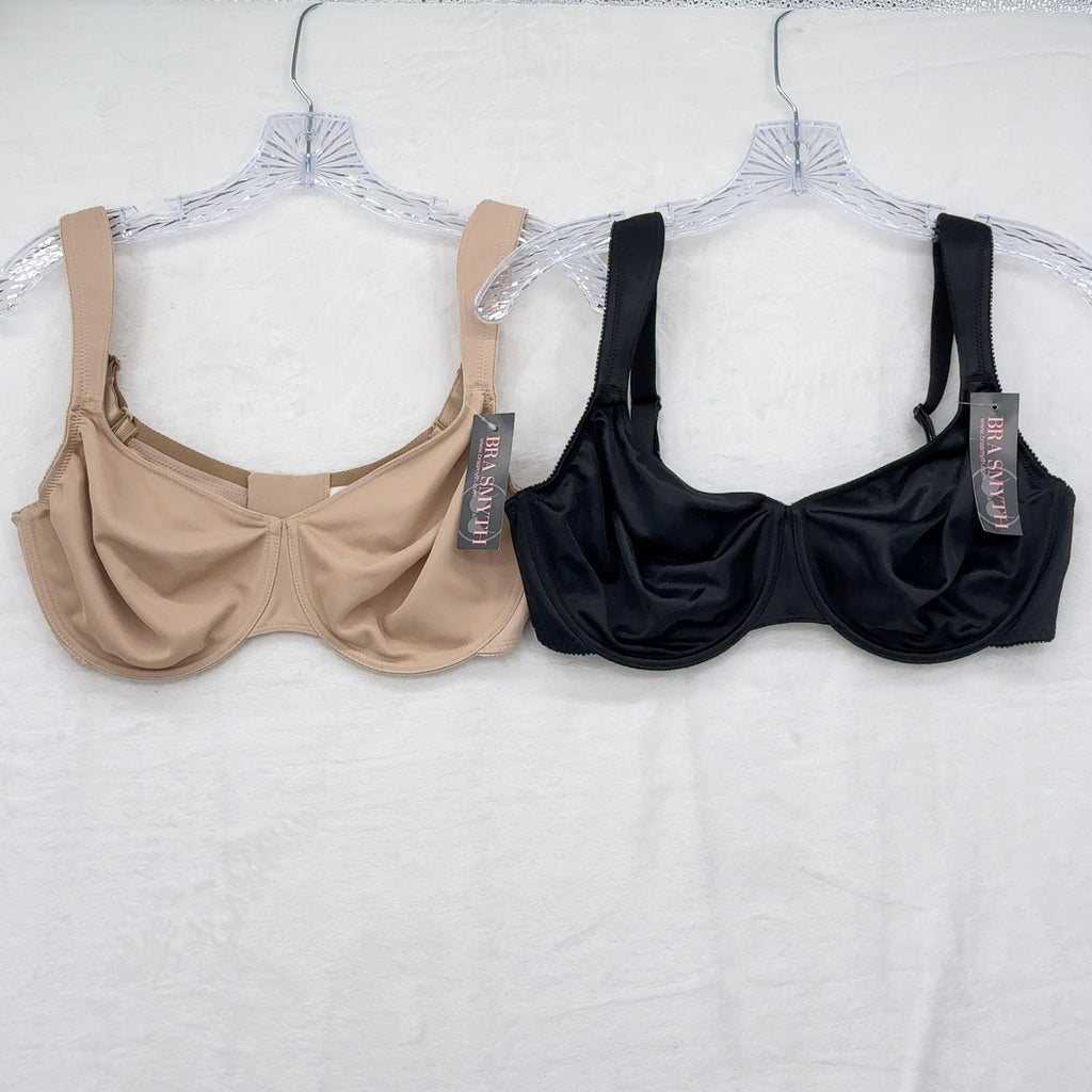 Bra Smyth 38D Manhattan Minimizer Black Beige Underwire BraSmyth New NWT