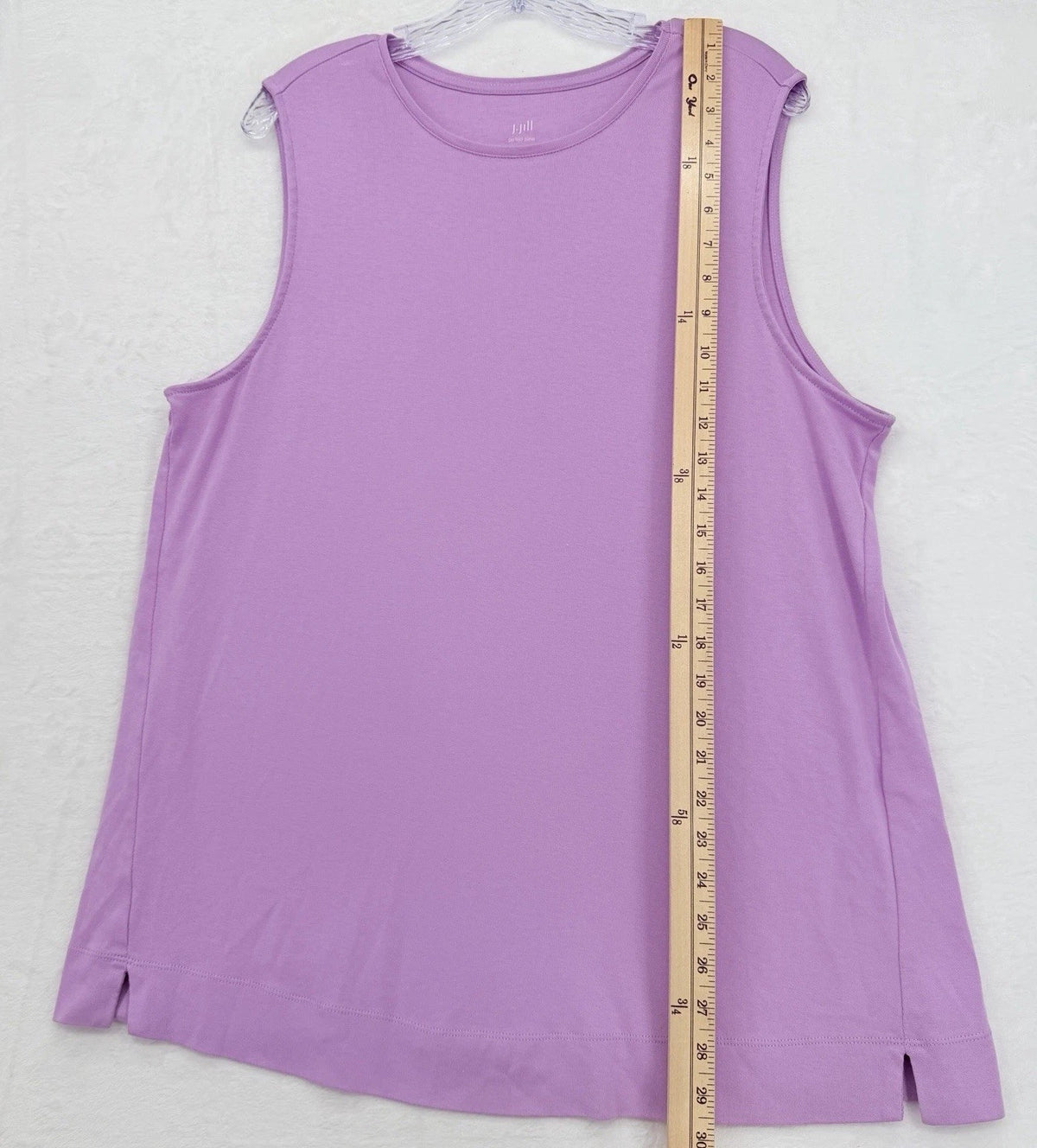 J Jill XL Top Forward Seam Tank Large Purple Tee Sleeveless Perfect Pima Cotton