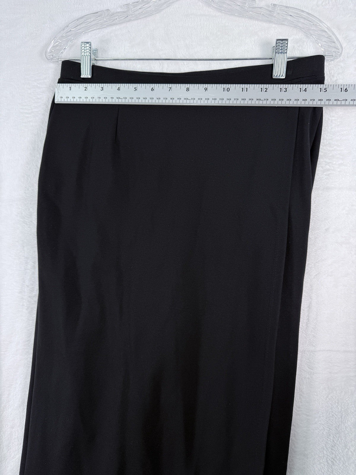 Betabrand Sassiest Wrap Skirt Medium Petite Black Knit Pull On Skort Women