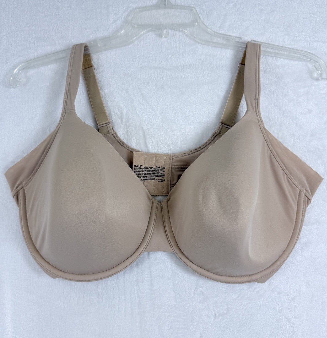 Bali Bra 42DD 6548 Beige Underwire Smoothing Full Coverage Womens