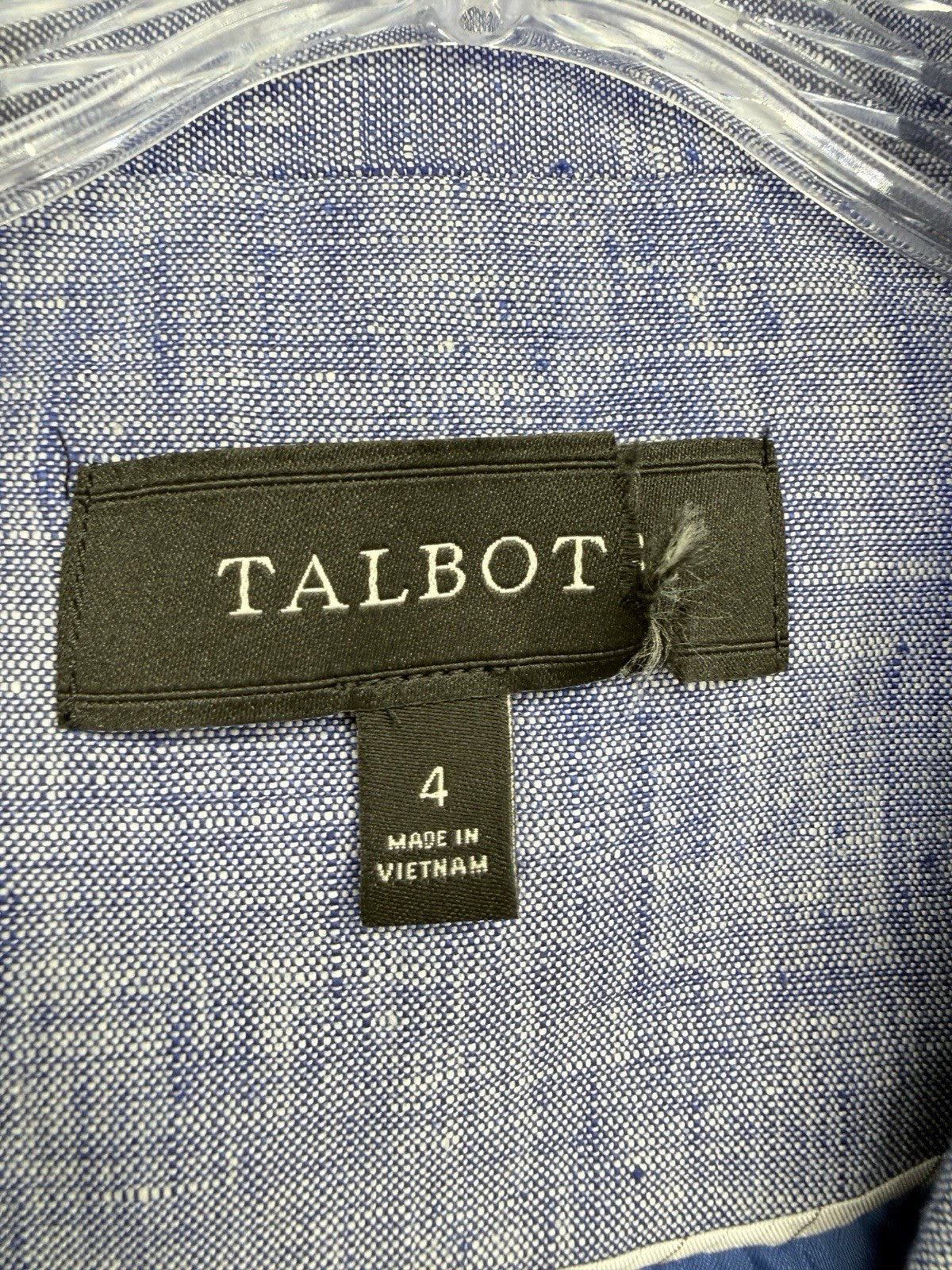 Talbots 100% Linen Jacket 4 Womens Blue Blazer Lined