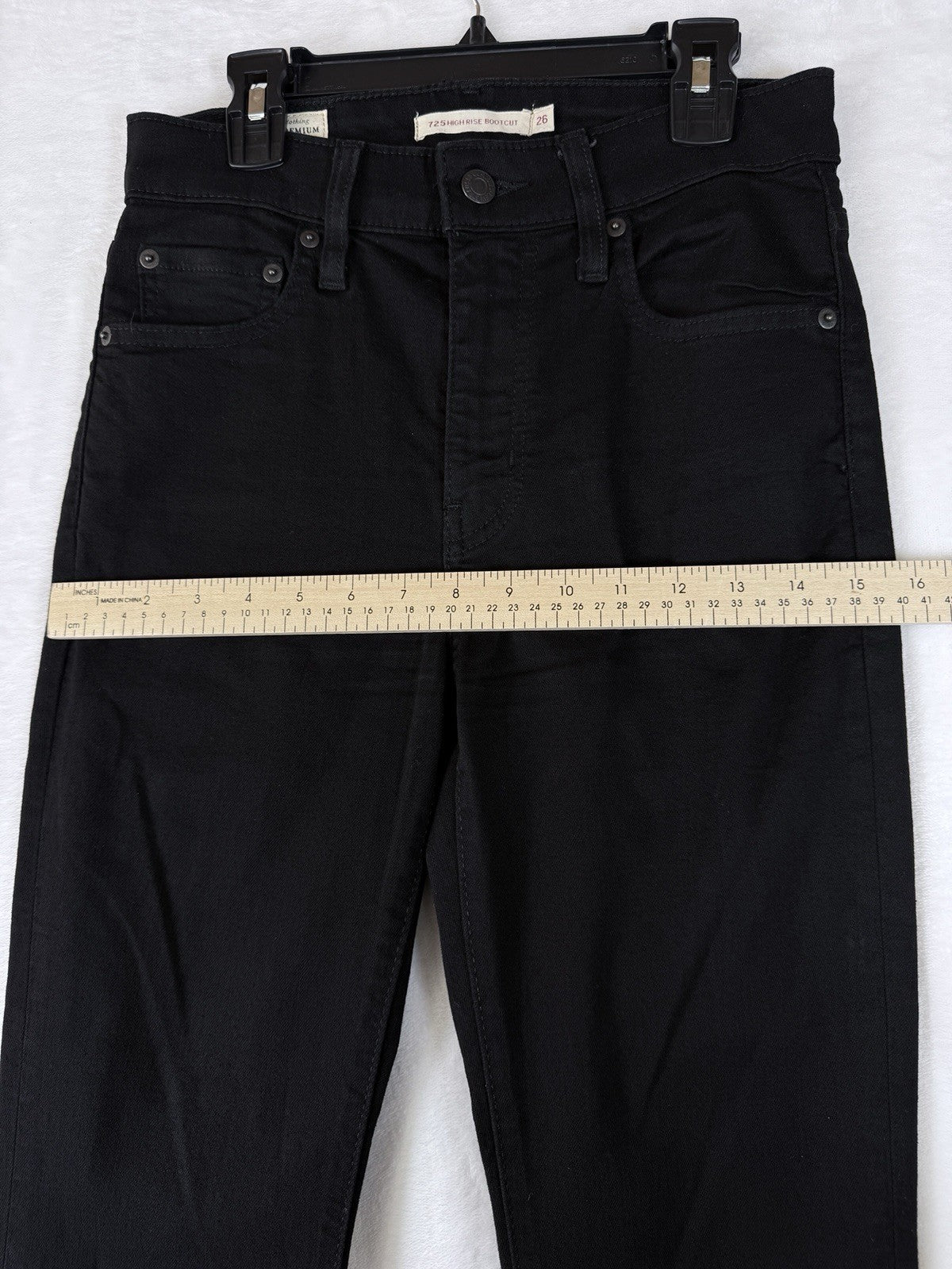 Levis 725 High Rise Bootcut 26 Jeans Womens Black 26x32 Levi’s Boot Cut