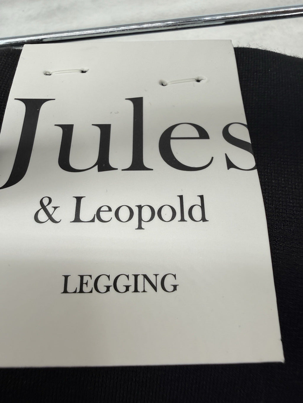 Jules And Leopold Pants Small Leggings Pull On Black Leopard Print Belt New NWT