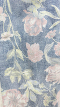 Seven 7 Cropped Jeans 6 Womens Light Blue Floral Print Starlette Crop New