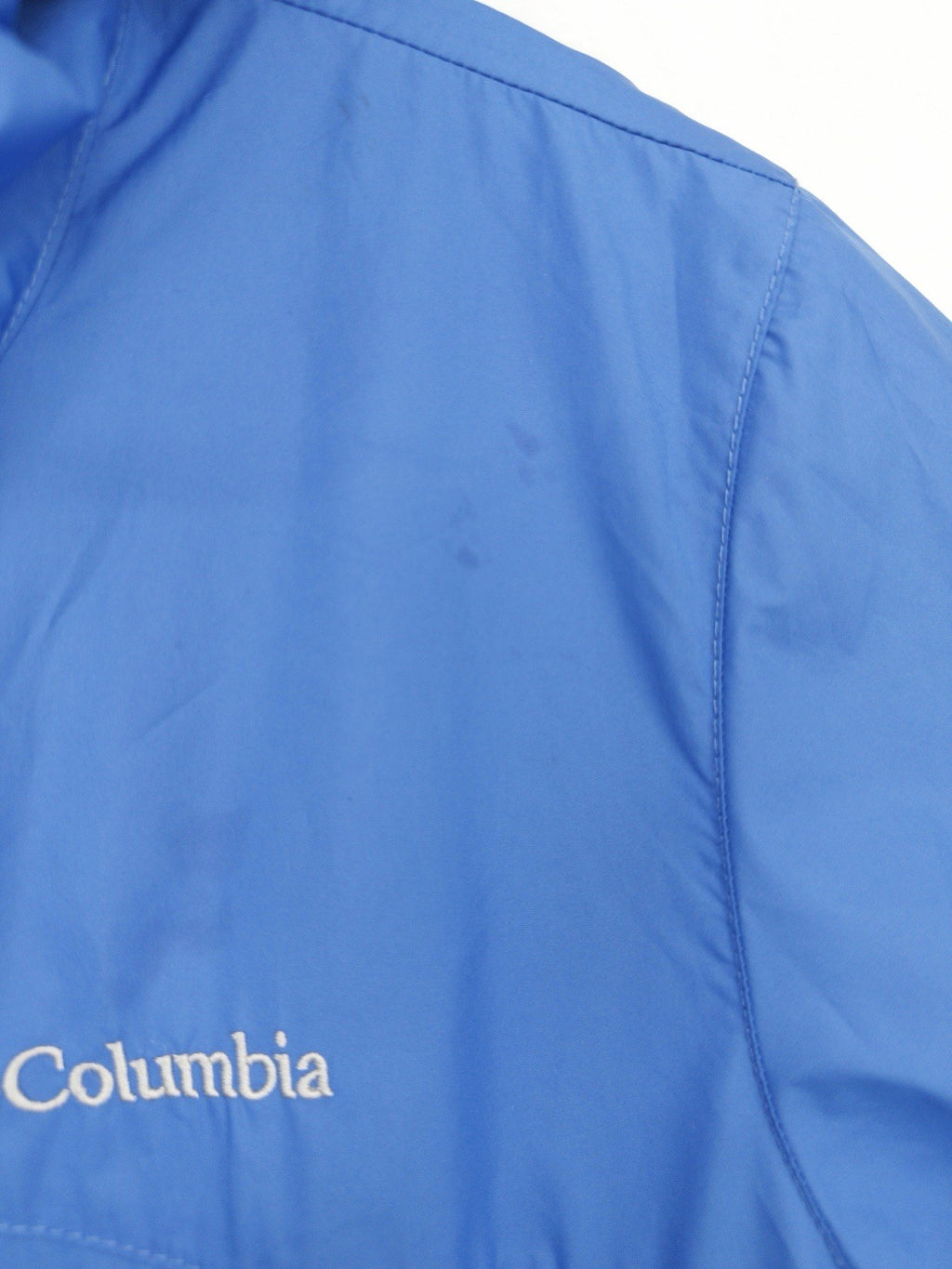 Columbia Jacket Women Medium Blue Windbreaker Hooded Full Zip Lightweight