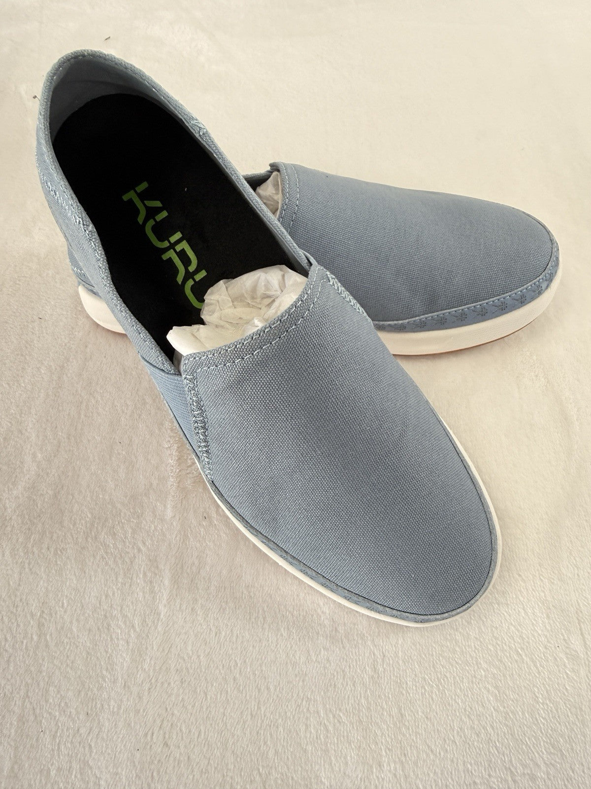 Kuru Womens Shoes 7.5 Roam Atla Slip On Canvas Blue New