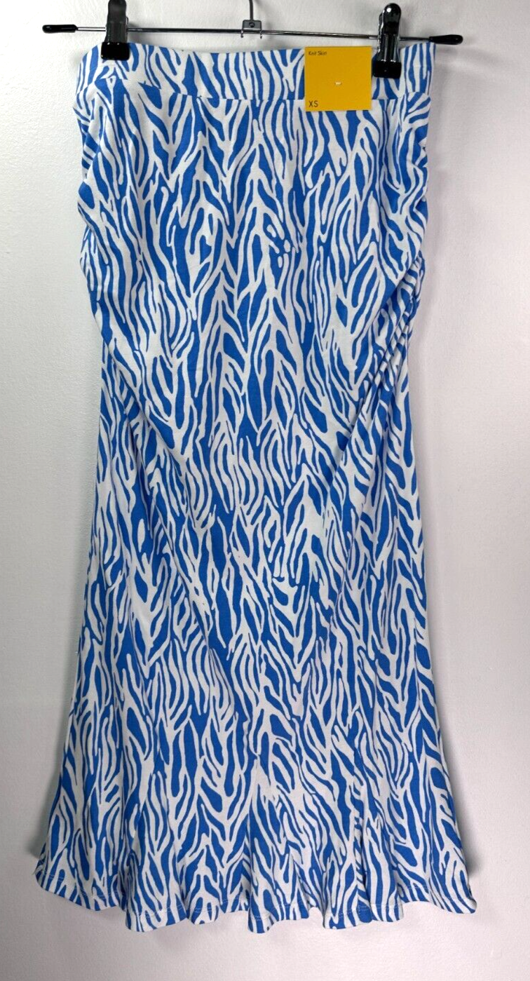 DVF for Target XS Women's Sea Twig Blue Knit Skirt Diane Von Furstenberg NEW