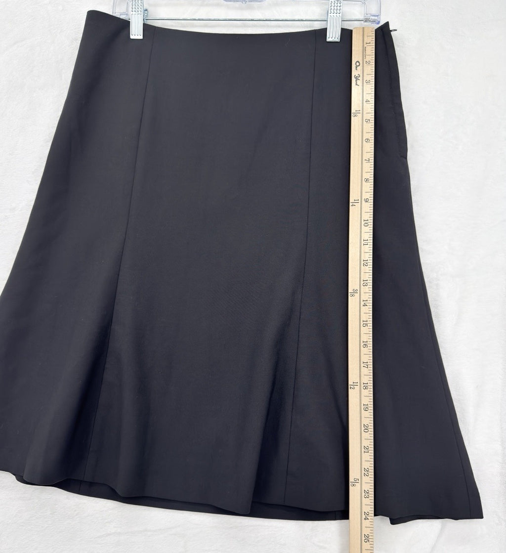Vintage Gap Skirt 8 Y2K Black Fit Flare Wool Stretch Pencil Womens