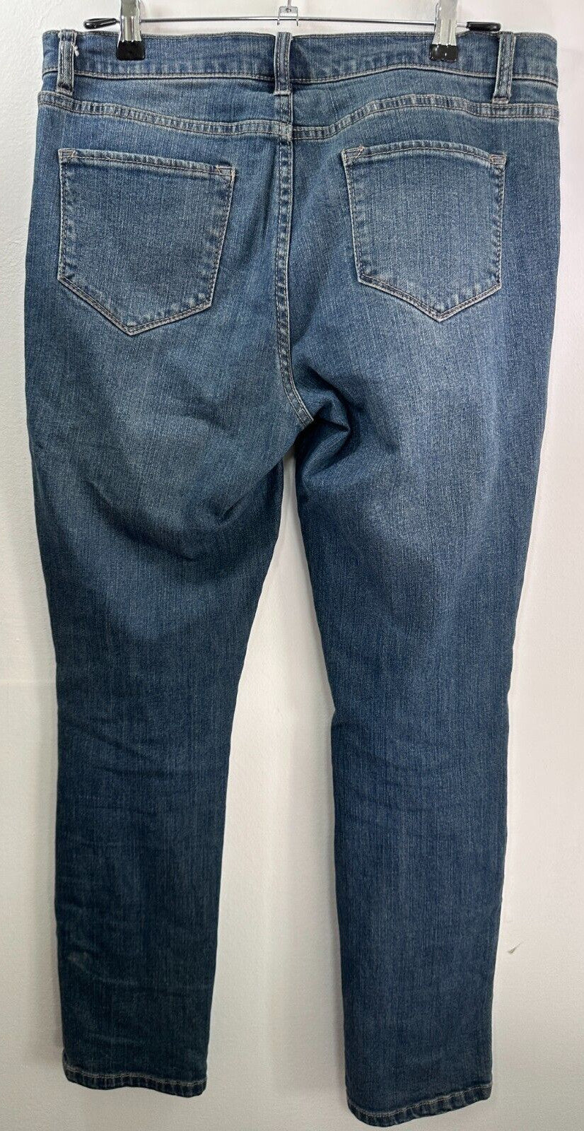 Liz Claiborne Jeans 8 Embroidered Flowers Medium Wash Blue Womens