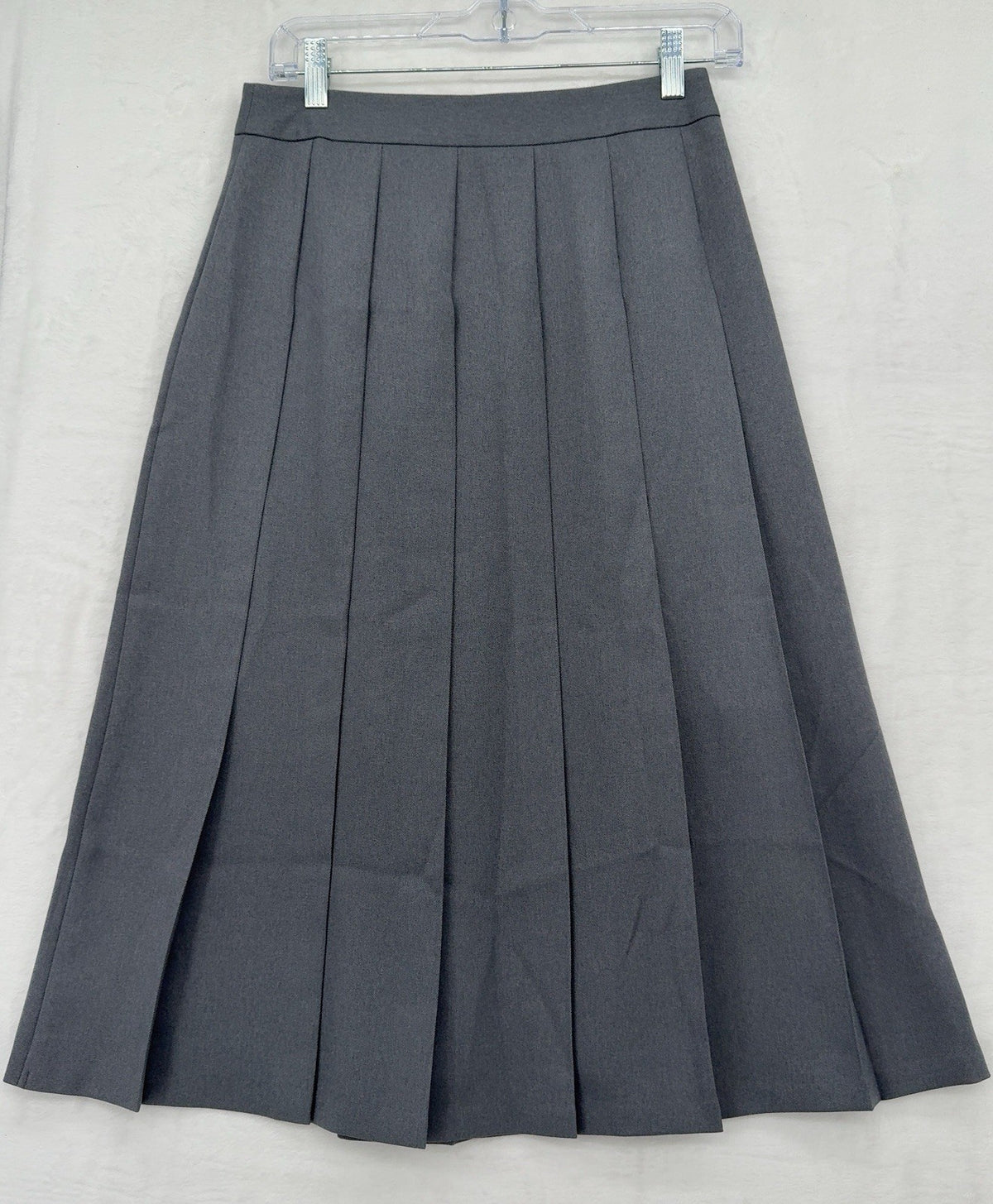 GU Wrap Pleated Midi Skirt Medium Women Gray Uniqlo Dark Academia Hipster New