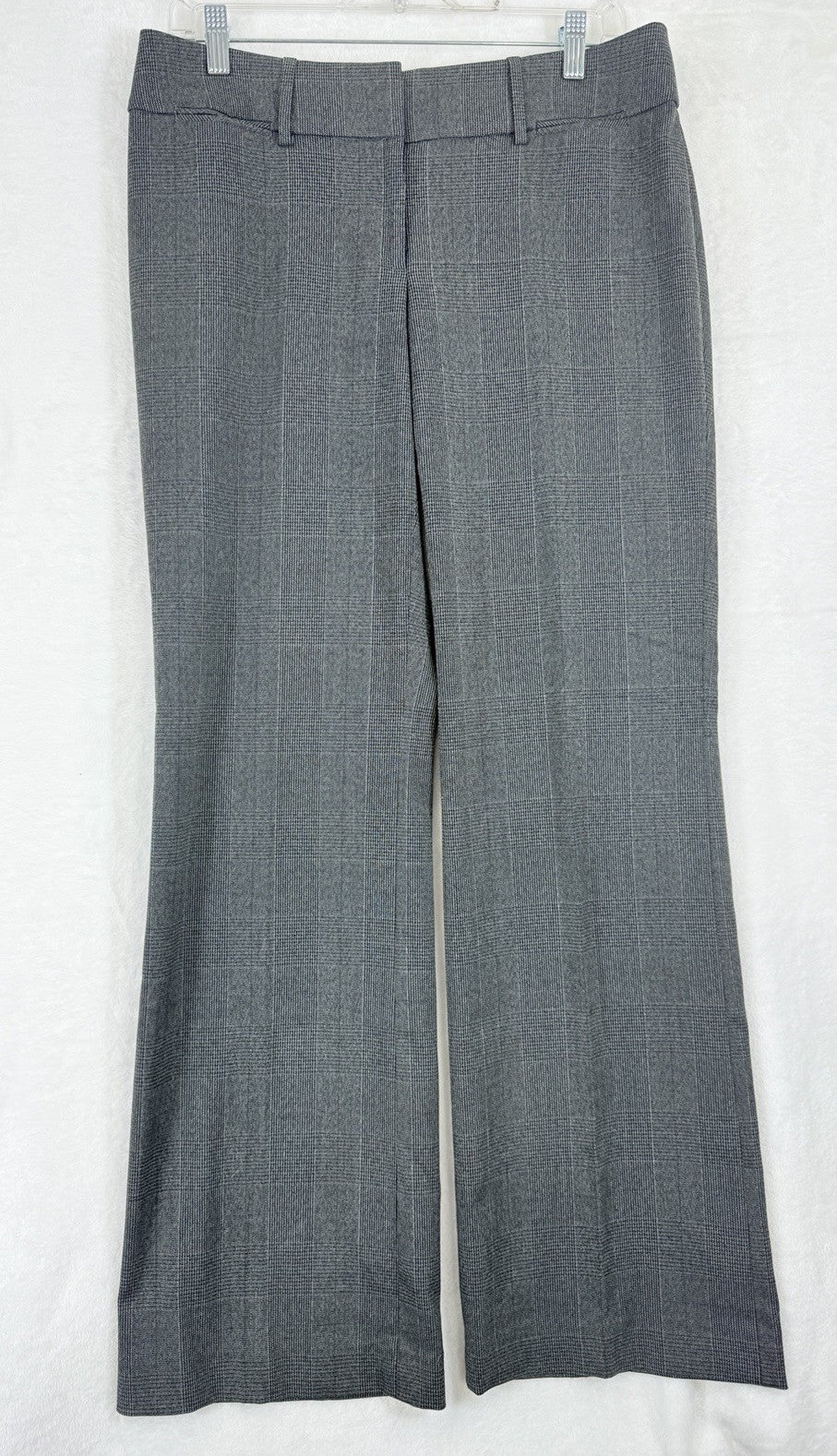 Ann Taylor Loft Julie Trouser 6 Pants Gray Plaid Straight Leg Women