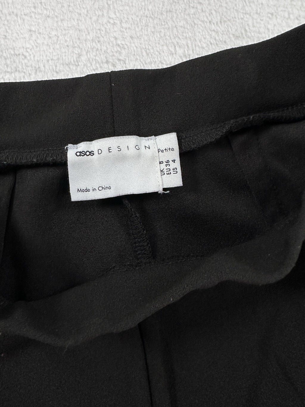 ASOS High Waisted Pleated Pull On Pants Black Size 4 Petite Womens