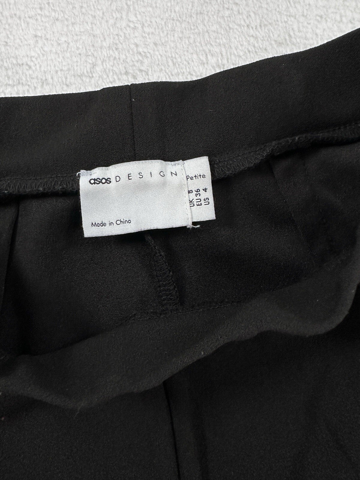 ASOS High Waisted Pleated Pull On Pants Black Size 4 Petite Womens