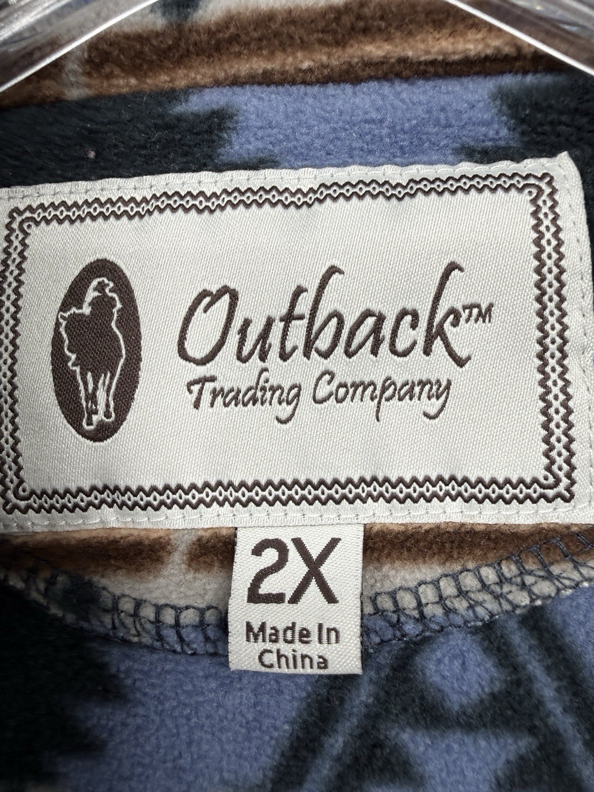 Outback Trading Company Fleece Pullover 2X Womens Delaney Henley 1/4 Sweatshirt