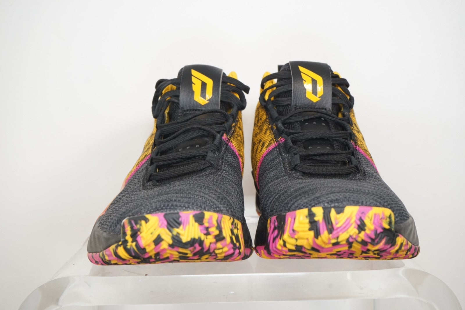 Adidas Dame 5 Core Black Shock Pink Asia Tour Sneakers EF9367 Men's Size 13