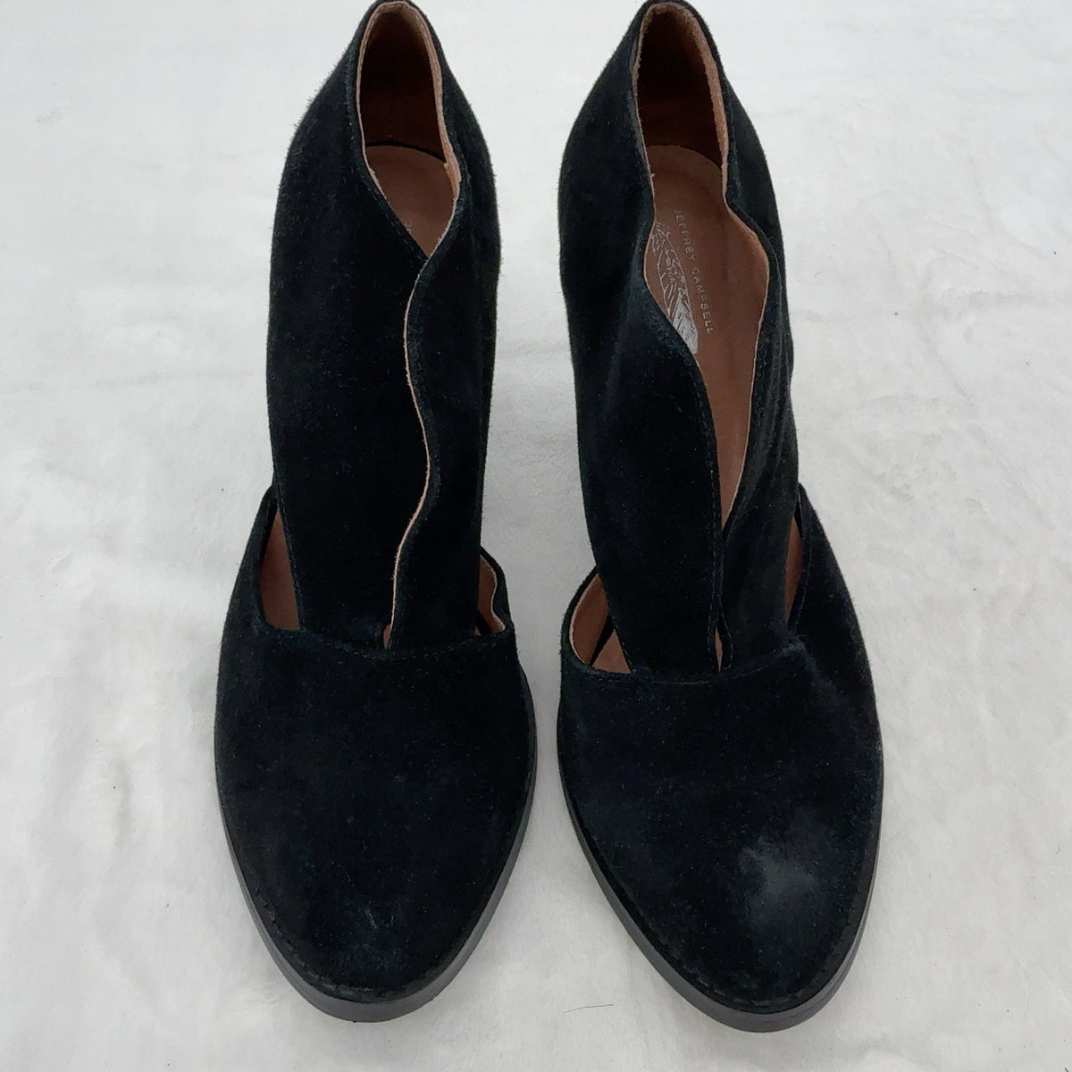 Free People X Jeffrey Campbell Booties 10 Womens Ankle Boots Suede Slip On Black