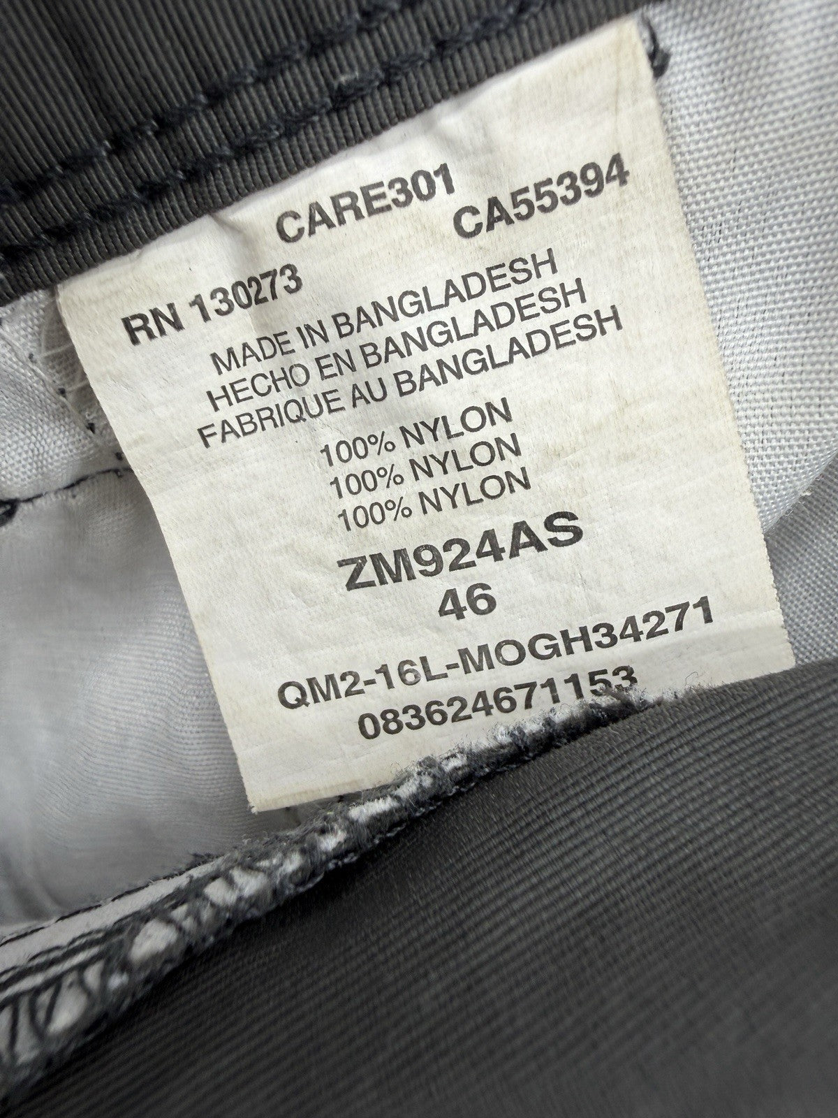 Wrangler Authentics Cargo Shorts Mens 46 Gray 9.5” Nylon