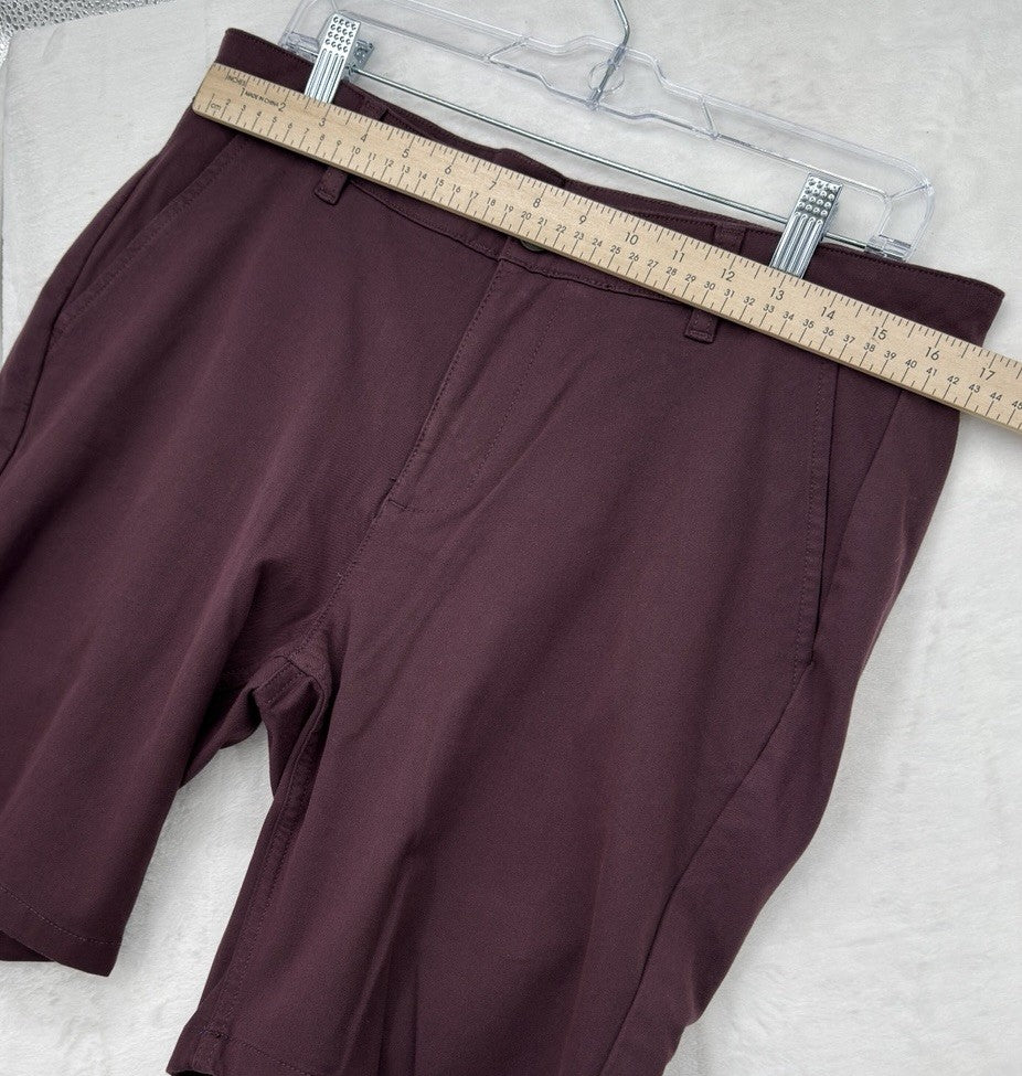 Mugsy Shorts 33 Ports 9” Maroon Chino Mens