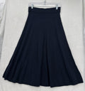 Banana Republic Sweater Knit Midi Skirt XS Navy Blue Ribbed A Line Womens