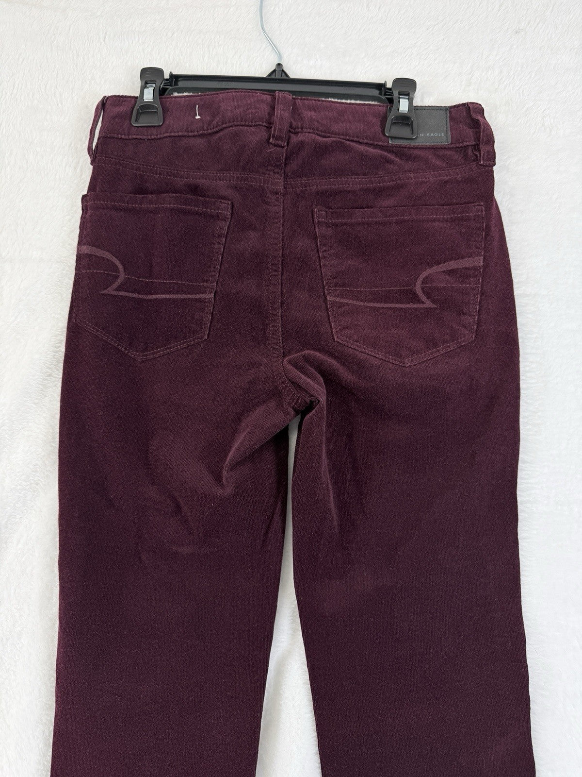 American Eagle Corduroy Pants 00 High Rise Jegging Burgundy Red Womens