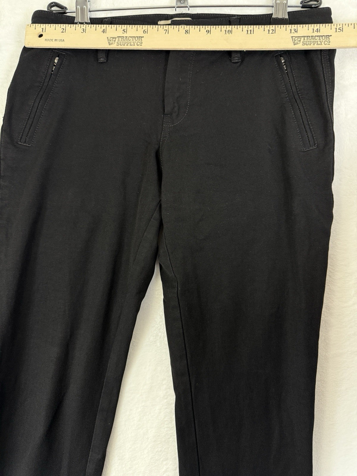 Banana Republic Sloan Pants 2 Womens Black Zip Ankle