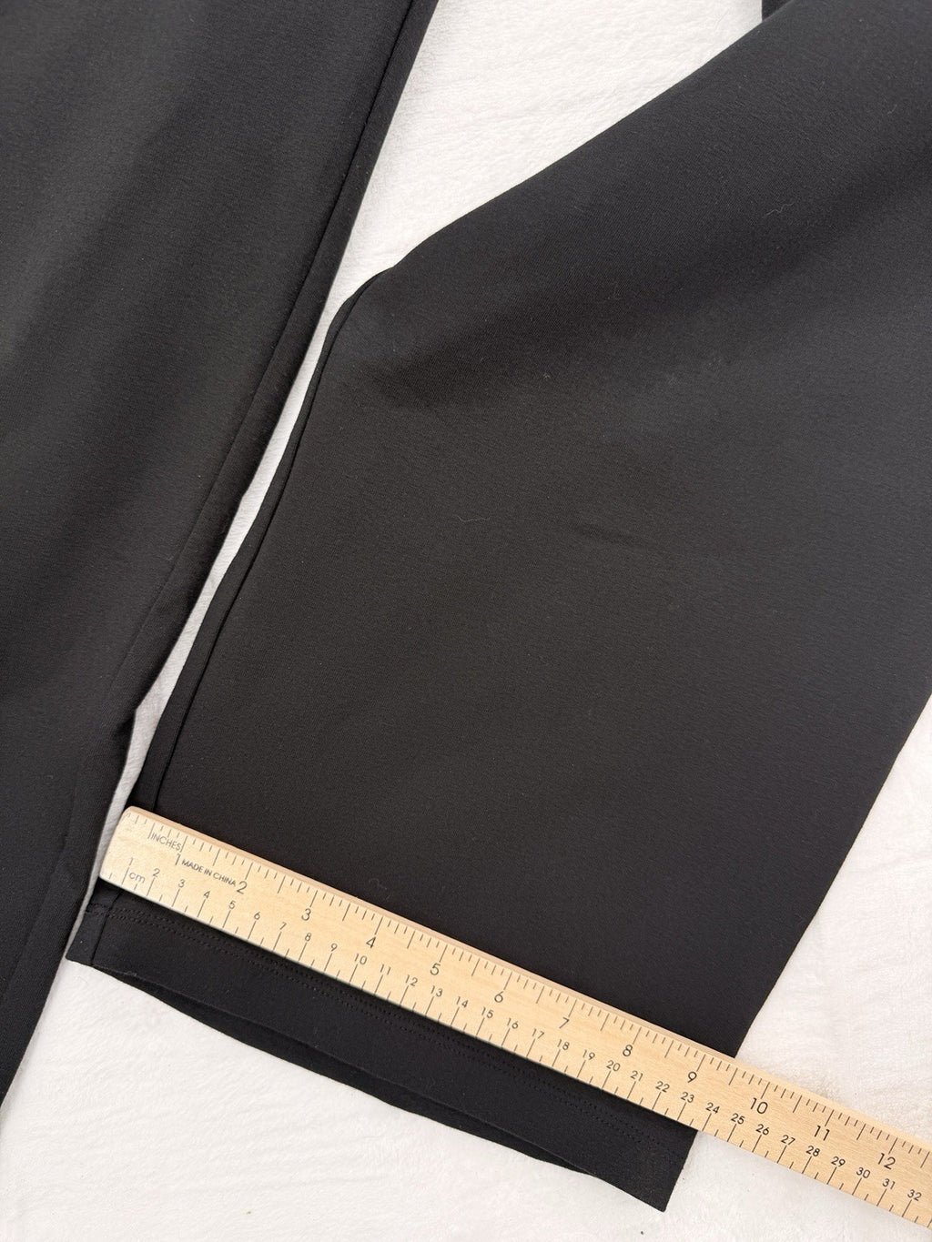 LL Bean Perfect Fit Pants XL Black Straight Leg Knit Pull On Womens