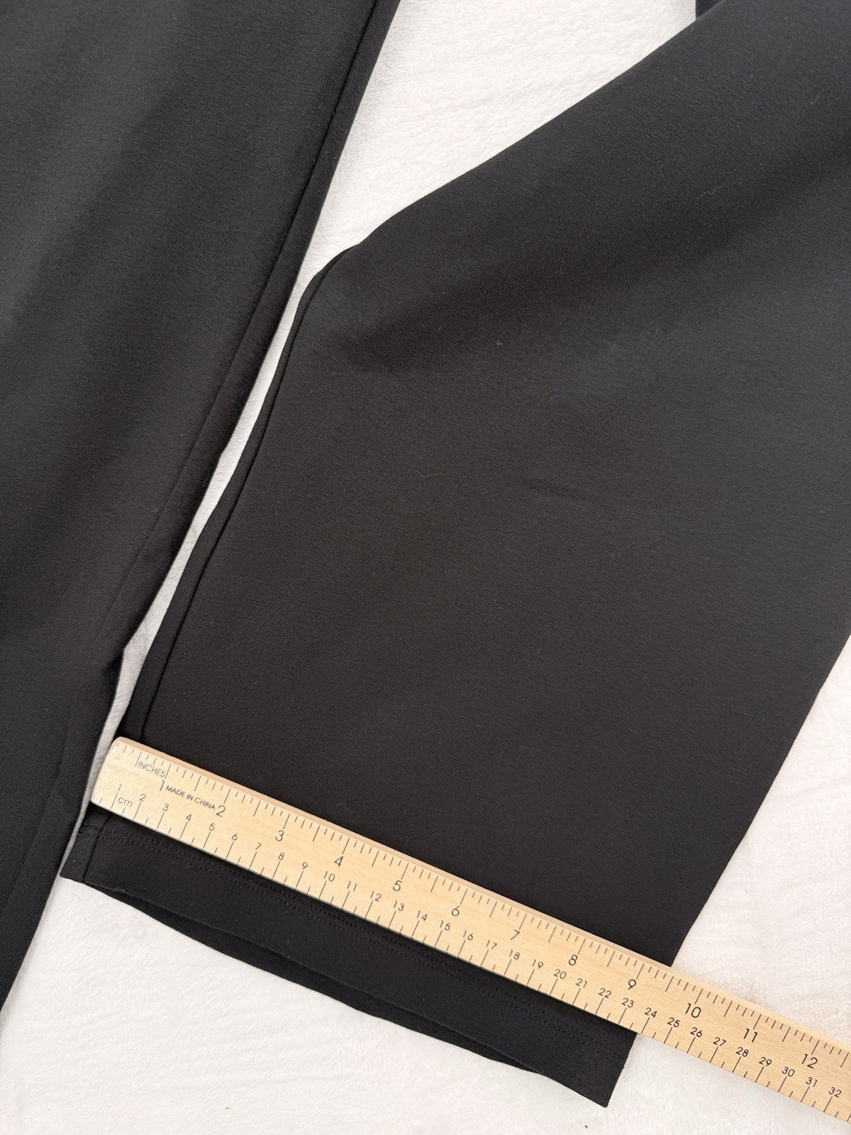 LL Bean Perfect Fit Pants XL Black Straight Leg Knit Pull On Womens