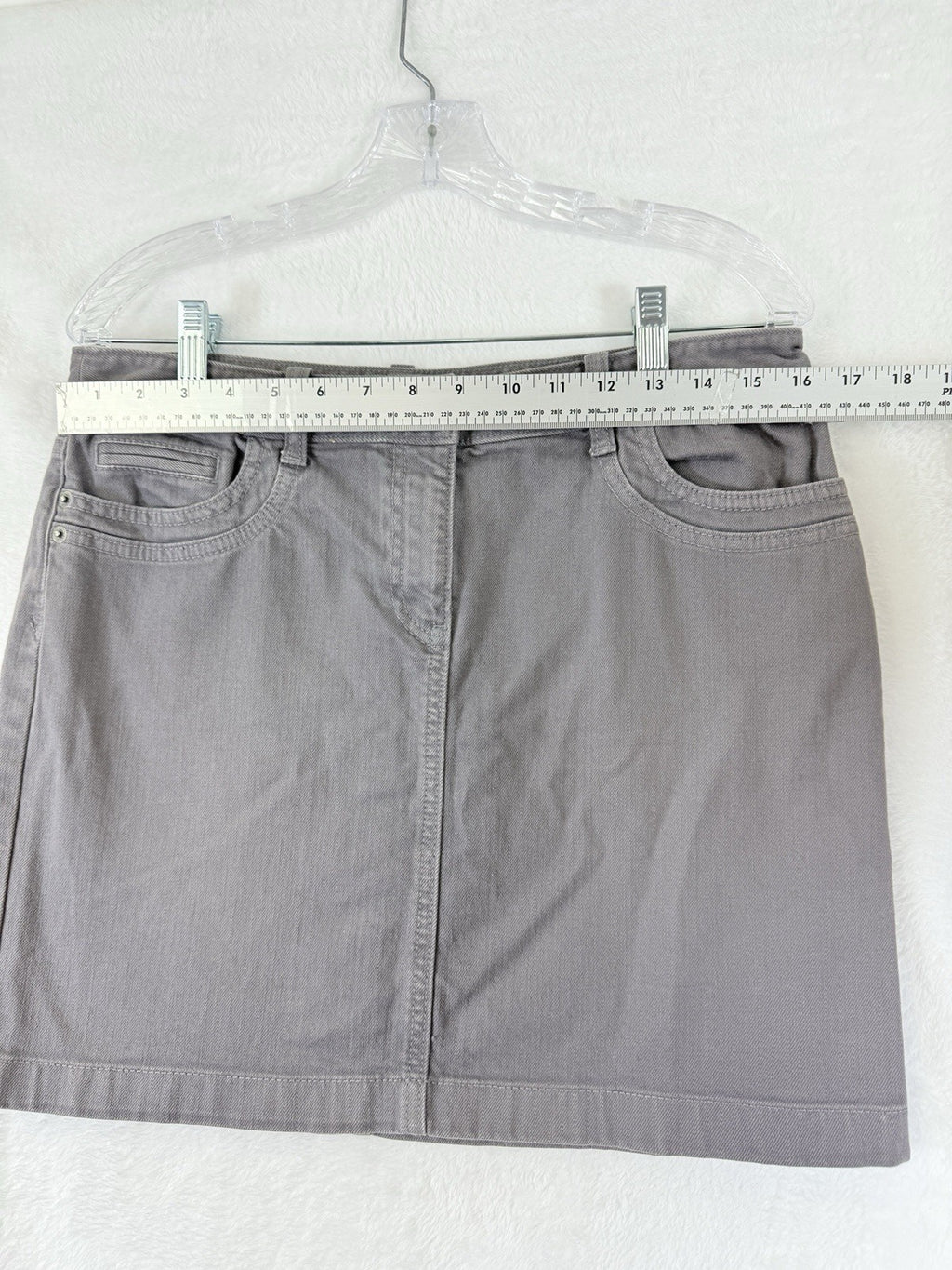 Ann Taylor Loft Denim Skirt 6 Gray Jean Women