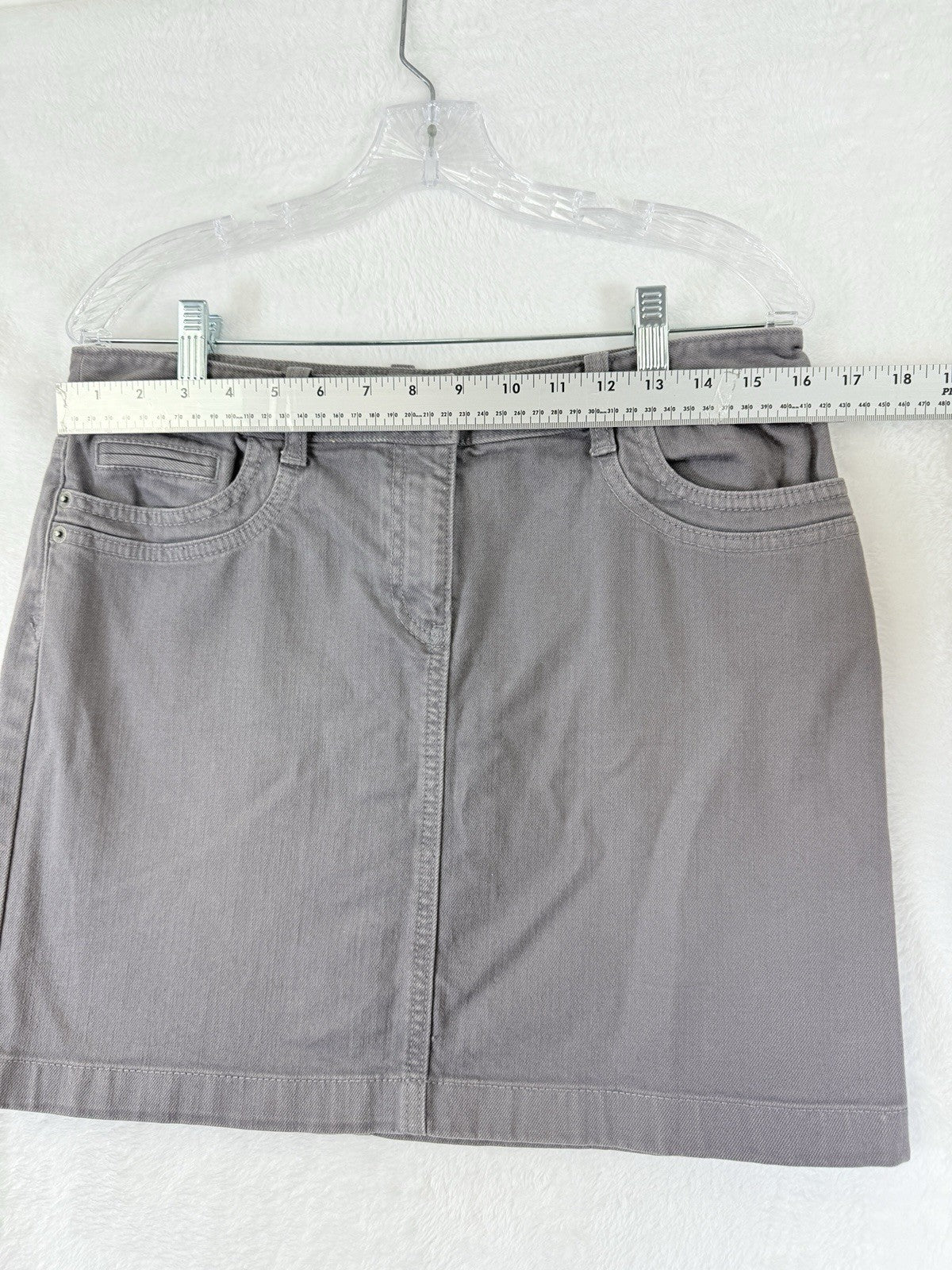 Ann Taylor Loft Denim Skirt 6 Gray Jean Women