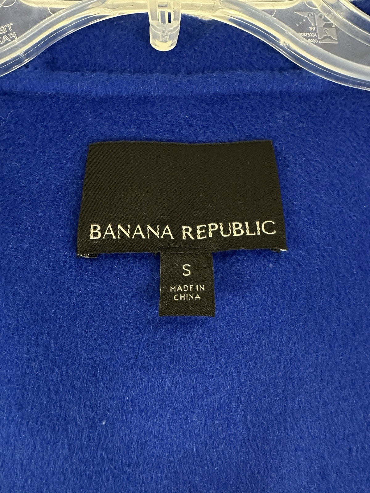 Banana Republic Double Faced Wool Blend Hooded Jacket Small Womens Blue Pockets
