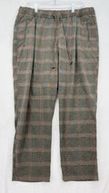 Old Navy Billie Pants XL Womens Brown Plaid Pull On Straight Leg Comfort Waist