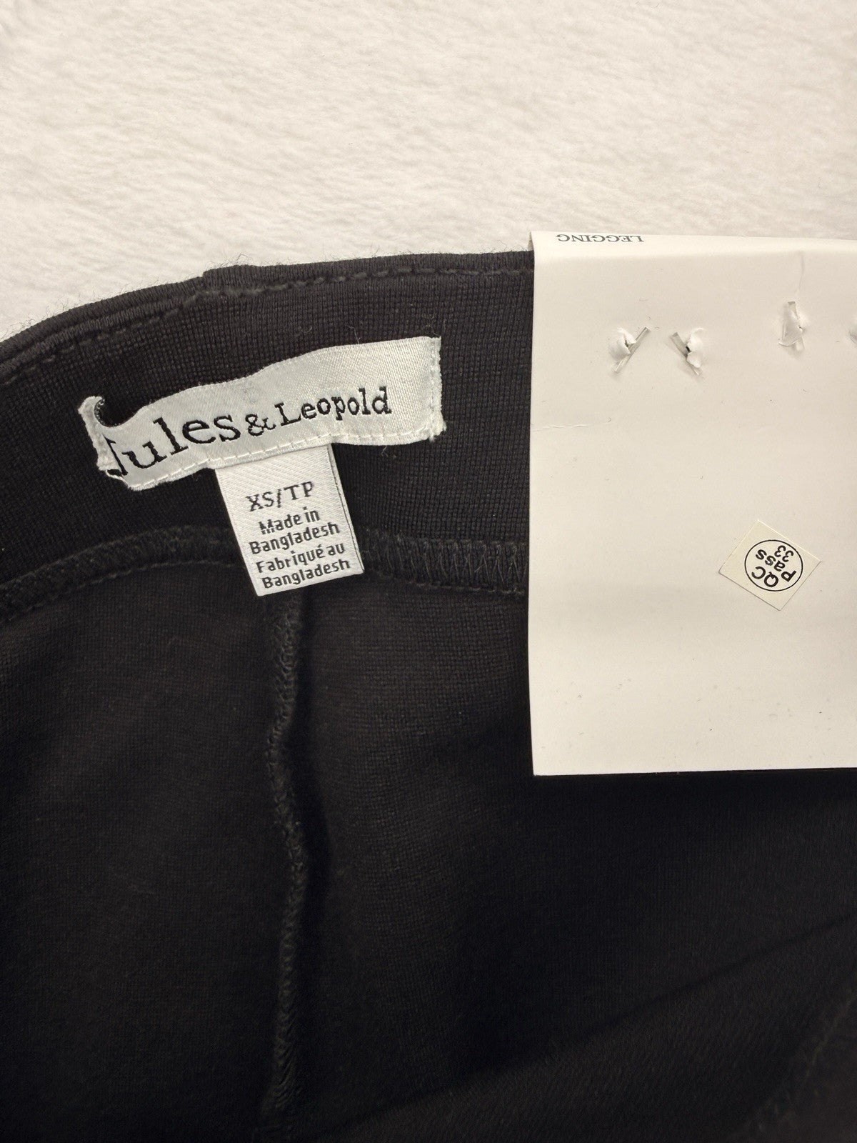 Jules And Leopold Pants XS Leggings Pull On Black Leopard Print Belt New NWT