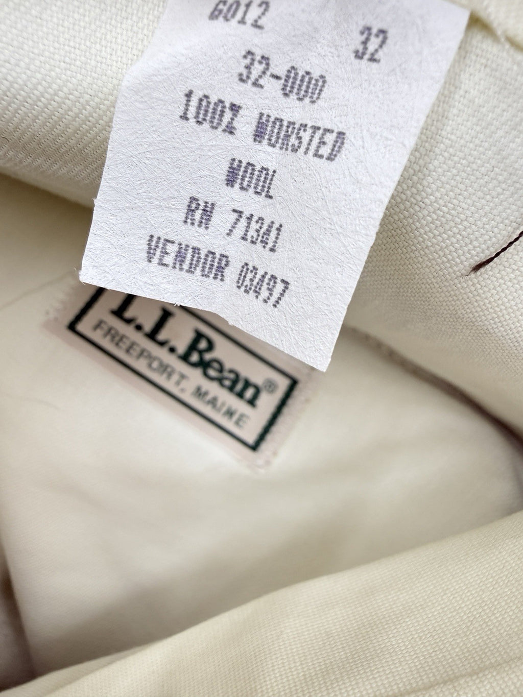 Vintage LL Bean Mens Pants 32x28 Brown 100% Wool Made In USA Pleated