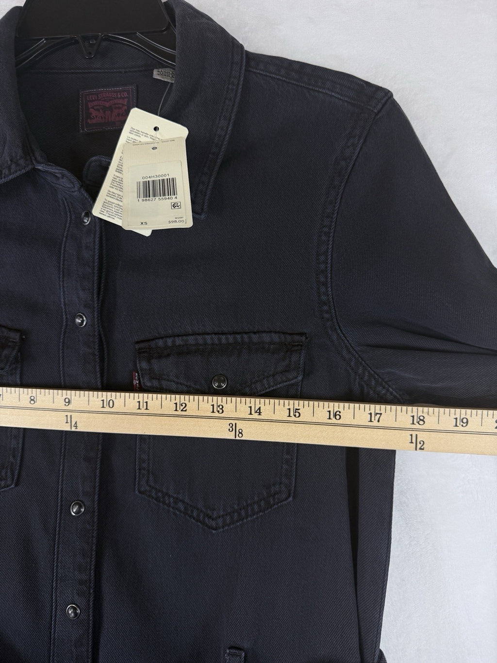 Levis Dress XS Womens Maxi Quincey Long Sleeve Maxi Snap Front Long Sleeve New