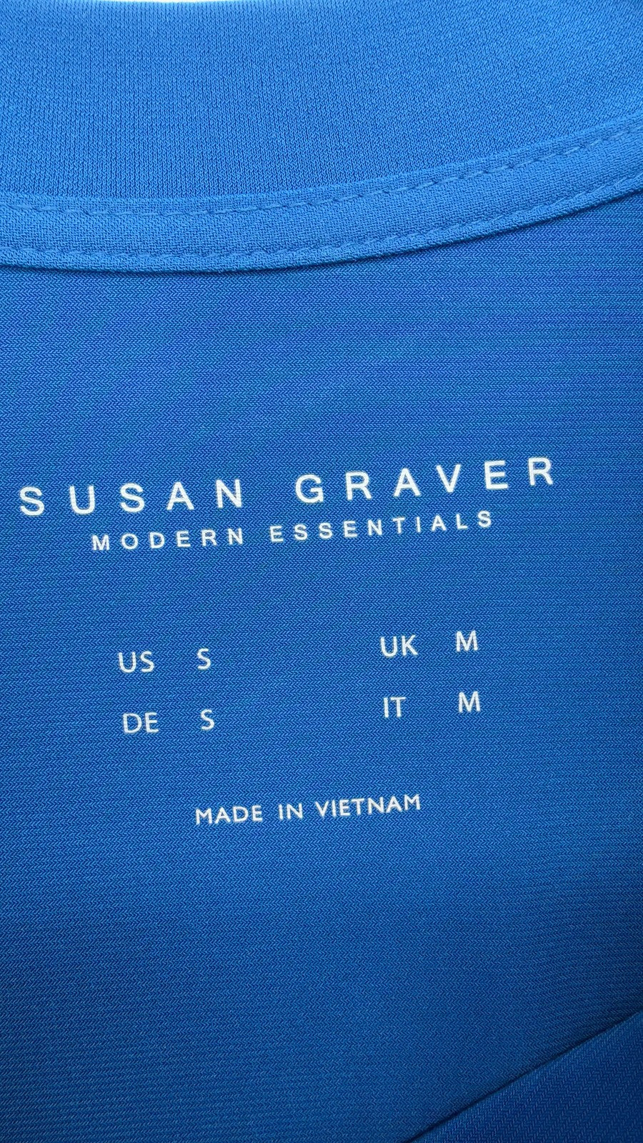 Susan Graver Liquid Knit Top Modern Essentials Long Sleeve Tunic Womens Blue