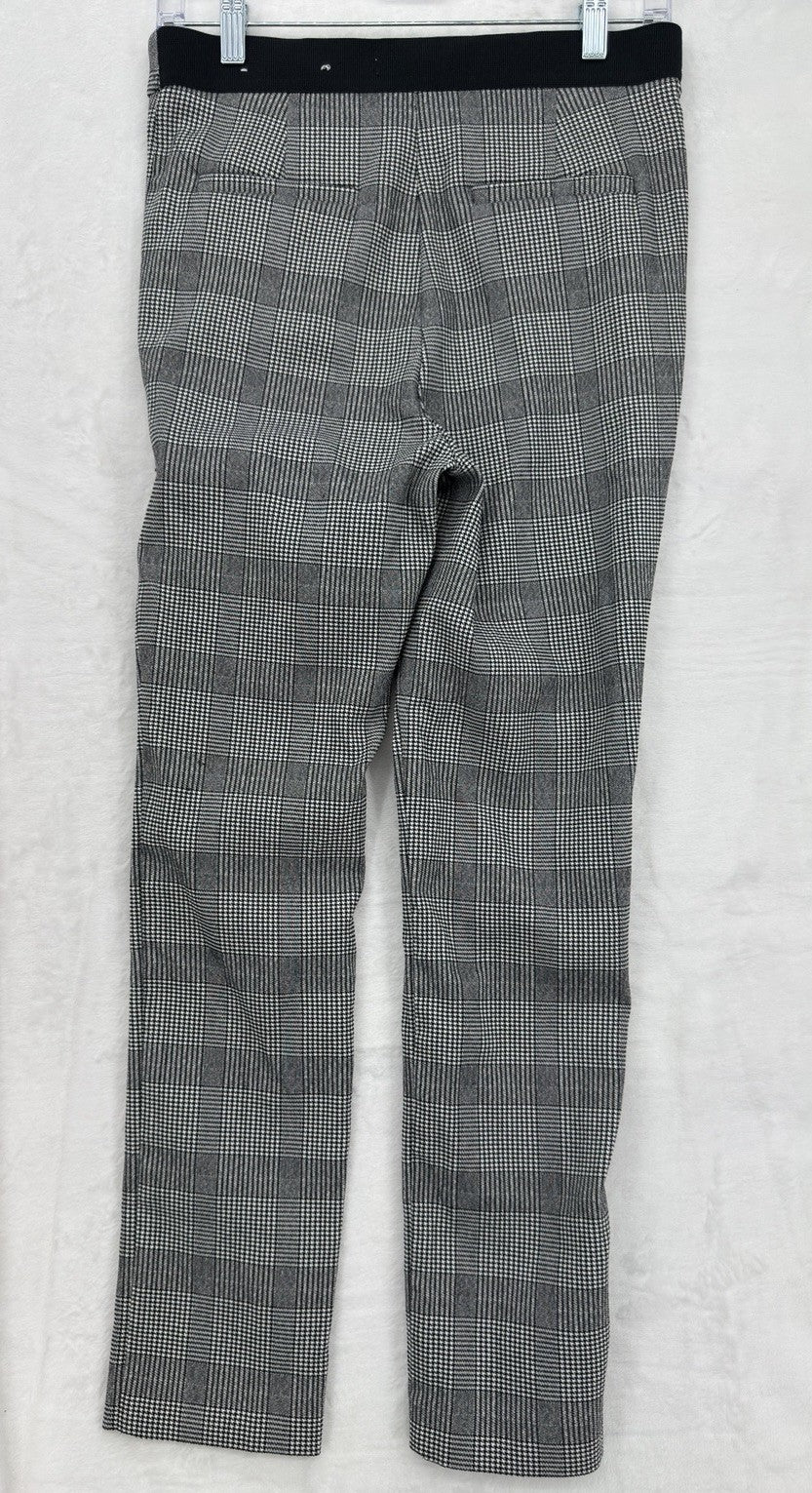 Liz Claiborne Laura Pants 6 Pull On Black White Plaid