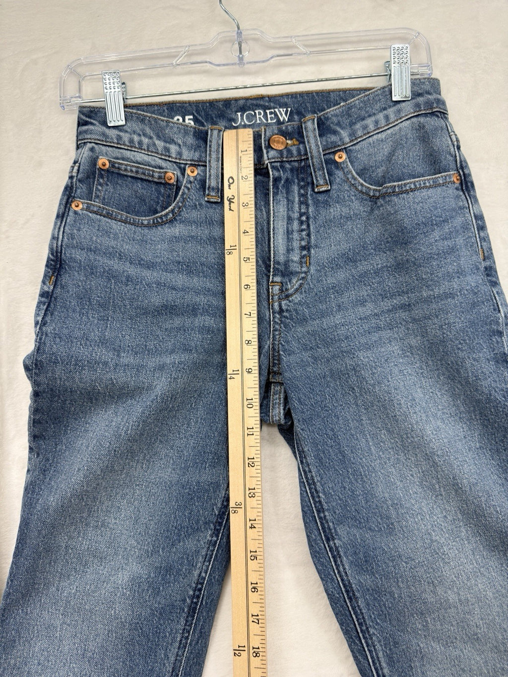 J Crew Demi Boot Crop Jeans 25 Womens Lot 2 Pairs Blue Mid Rise Denim
