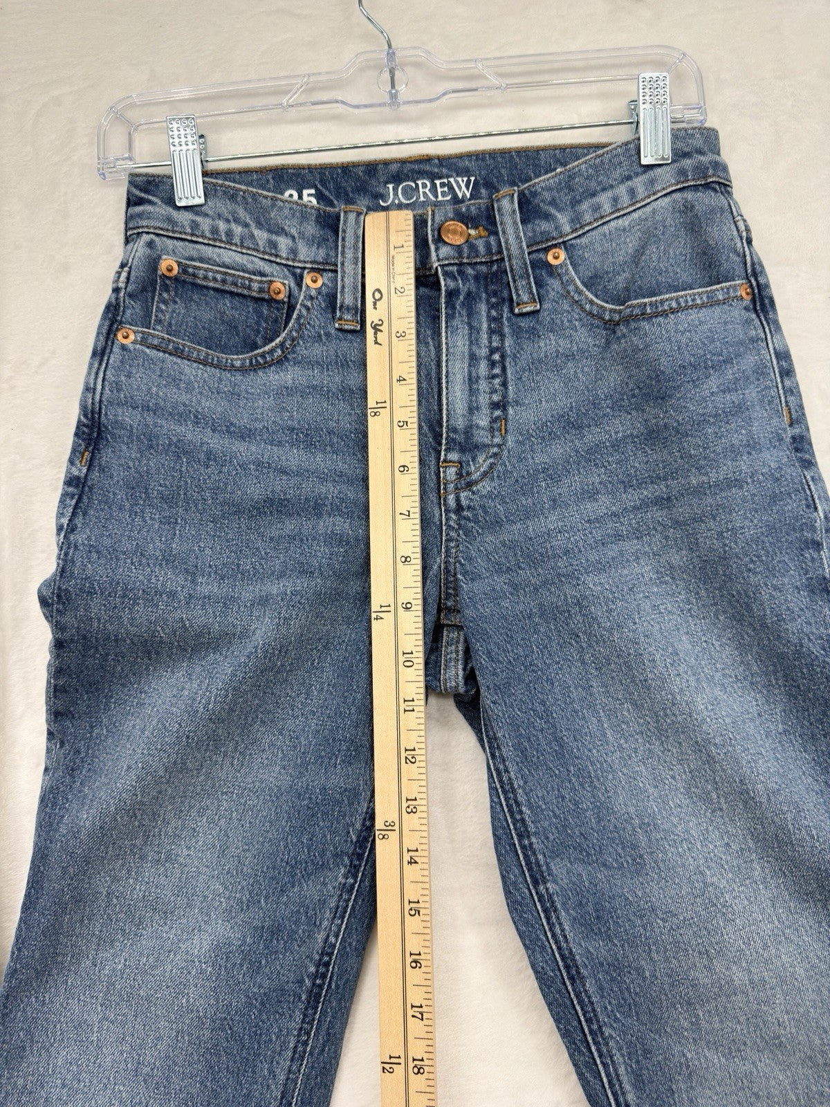 J Crew Demi Boot Crop Jeans 25 Womens Lot 2 Pairs Blue Mid Rise Denim