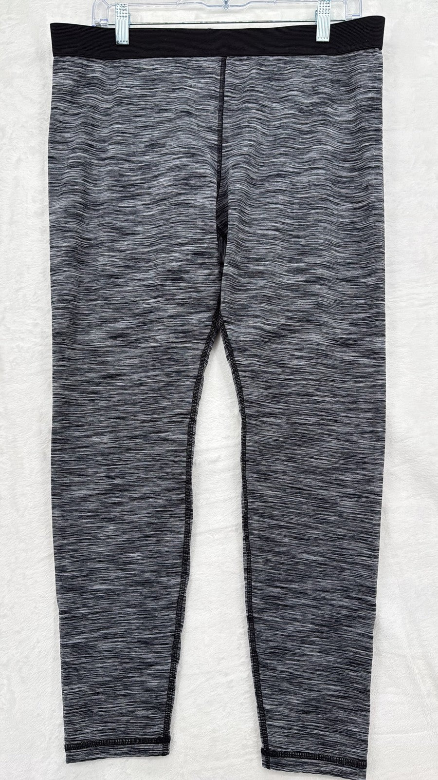 Duluth Trading Co. Base Layer Leggings Large Womens Gray Black Space Dye