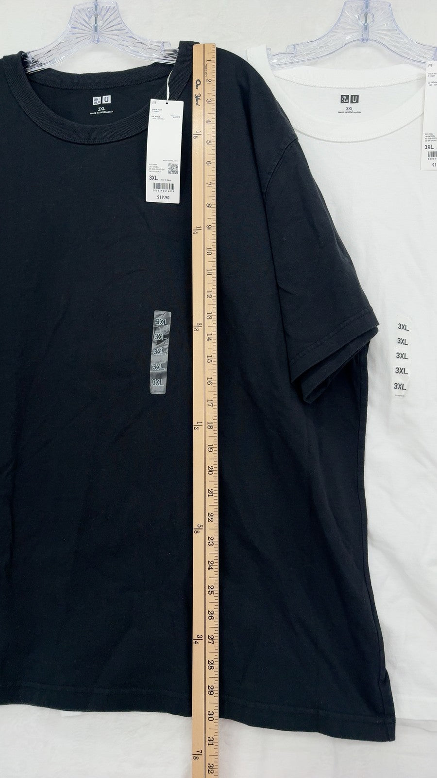 Uniqlo U Crew Neck T-Shirt 3XL Mens Lot Black White Short Sleeve New NWT