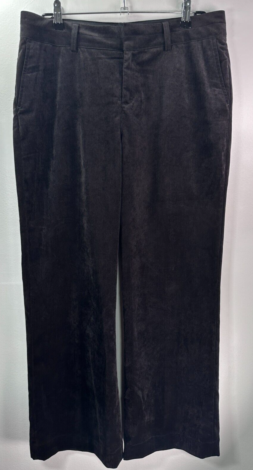 Coldwater Creek 12P Whisper Corduroy Trousers Black Pants Bootcut Womens