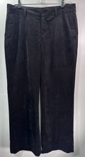 Coldwater Creek 12P Whisper Corduroy Trousers Black Pants Bootcut Womens