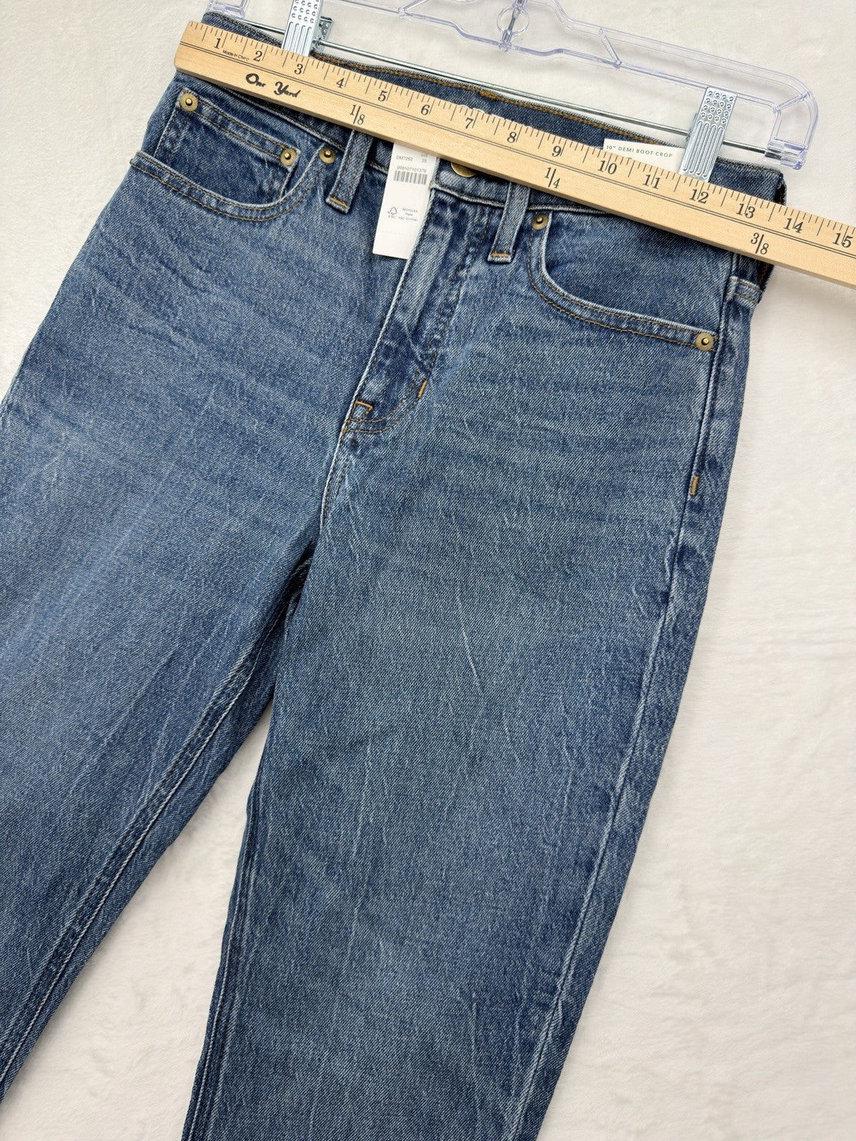 J Crew 10” Demi Boot Crop Jeans 25 Womens Blue Denim New NWT