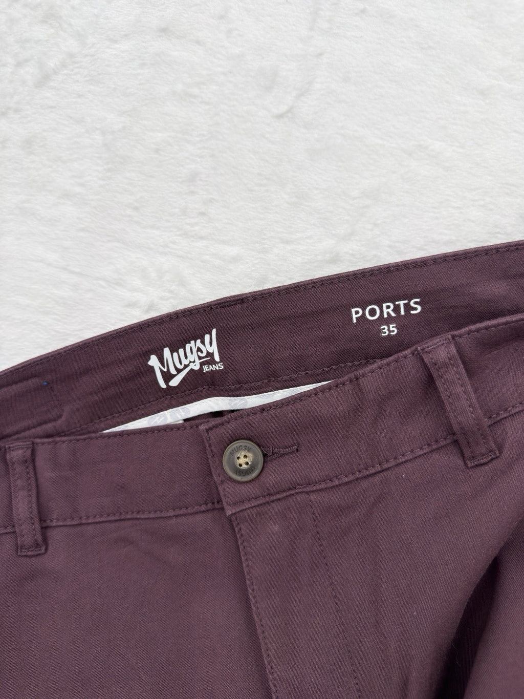 Mugsy Shorts 35 Ports 9” Maroon Chino Mens